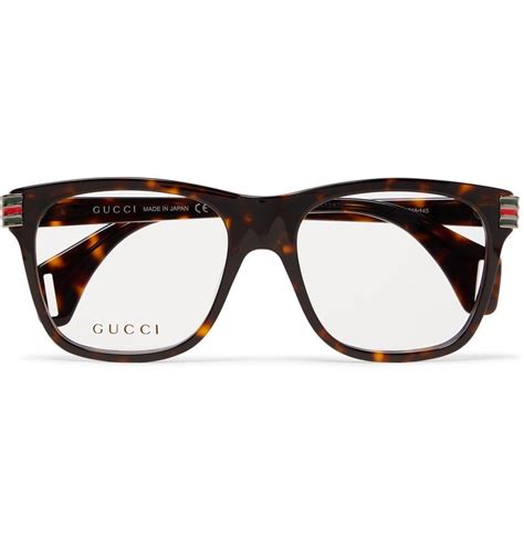 gucci square frame tortoiseshell acetate optical glasses|Square optical frame in dark tortoiseshell acetate .